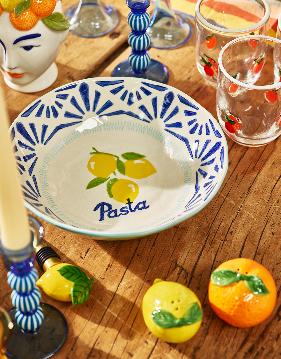 Lemon Ceramic Pasta Bowl