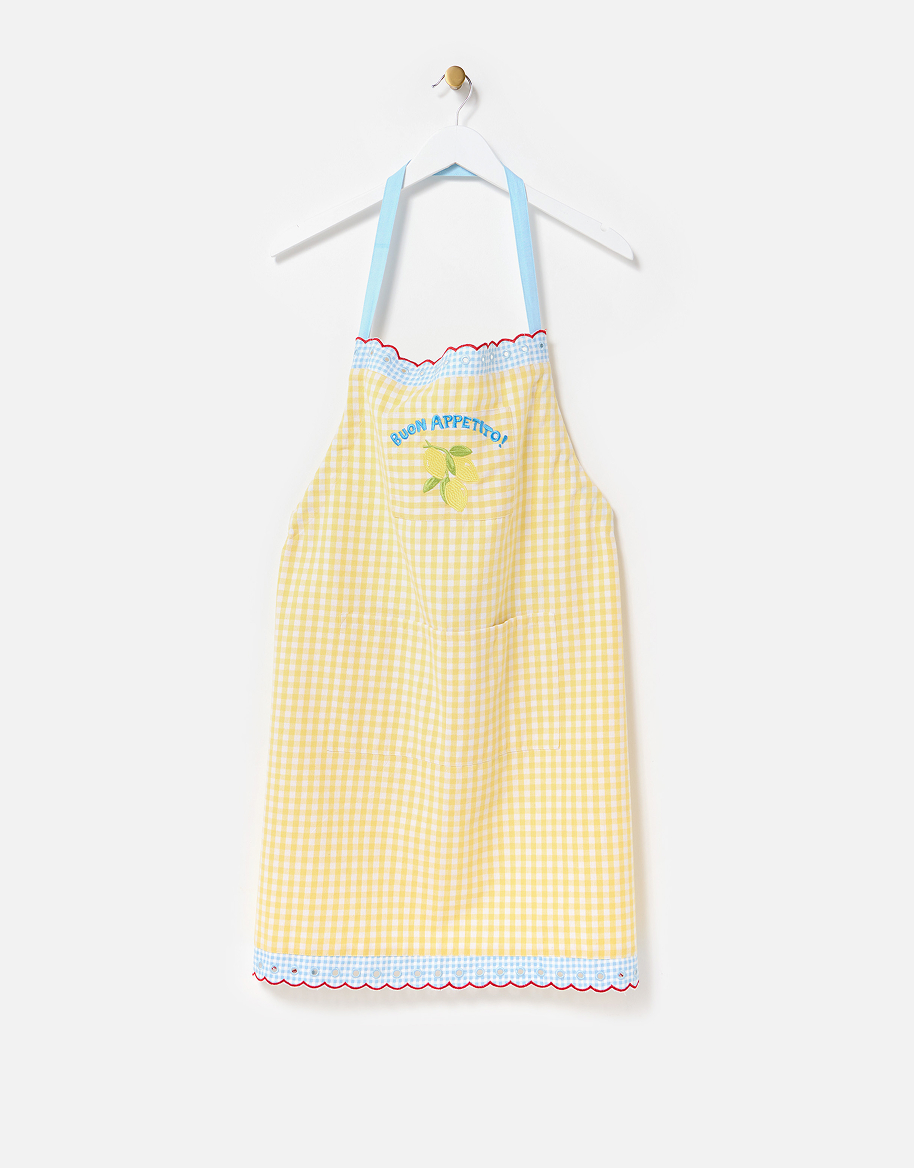 Yellow & Blue Gingham Buon Appetito Apron