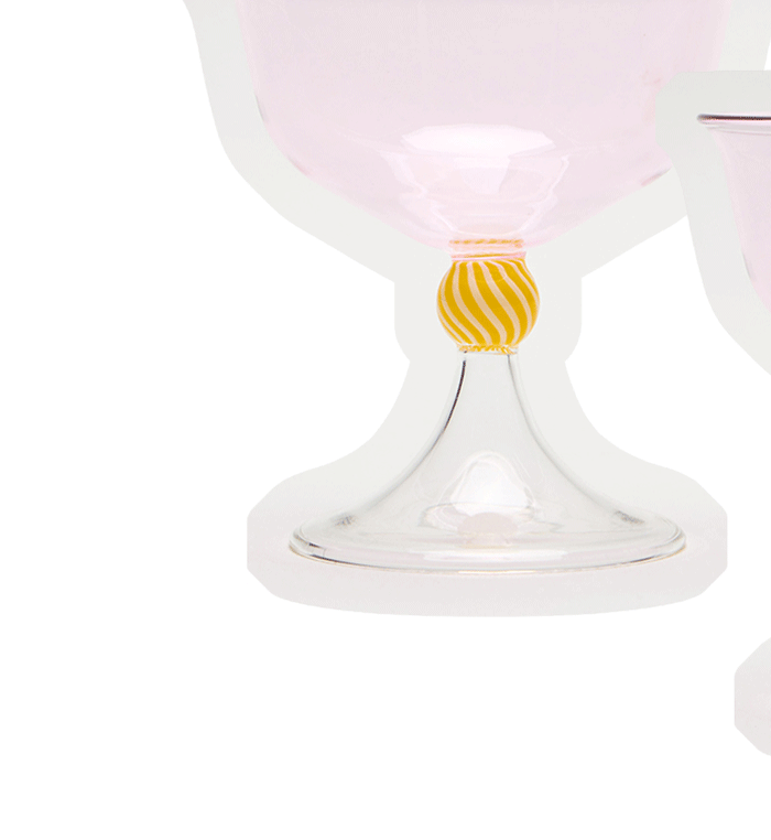 Olleta Swirl Glass Coupes Set of Two