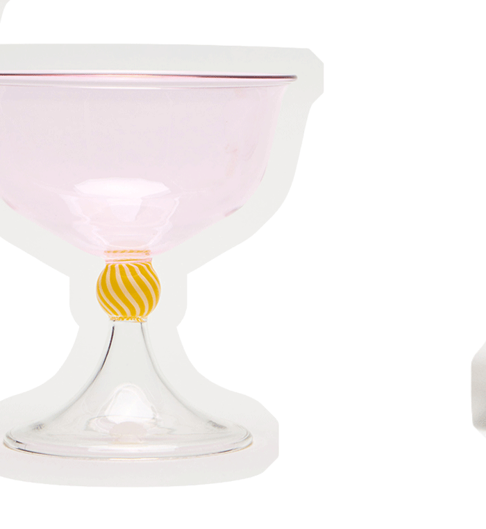 Olleta Swirl Glass Coupes Set of Two