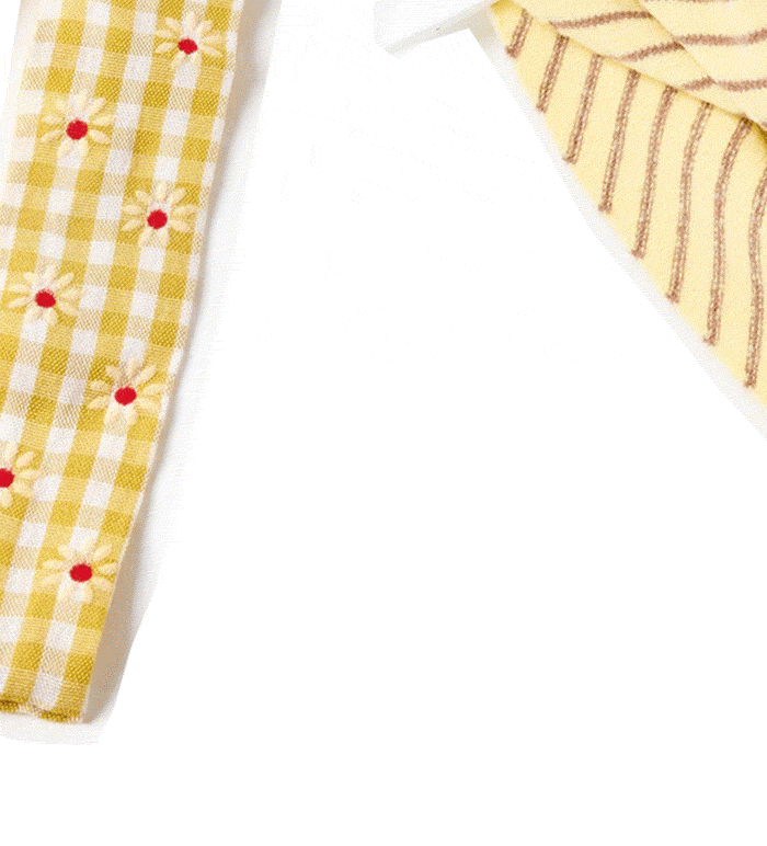 Madison Yellow Gingham Flower Bow Hair Band