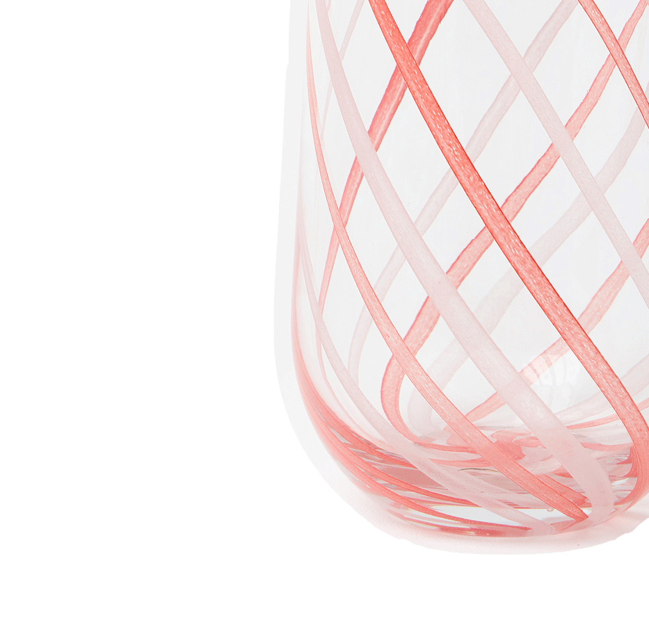 Palmera Red Swirl Glass Vase