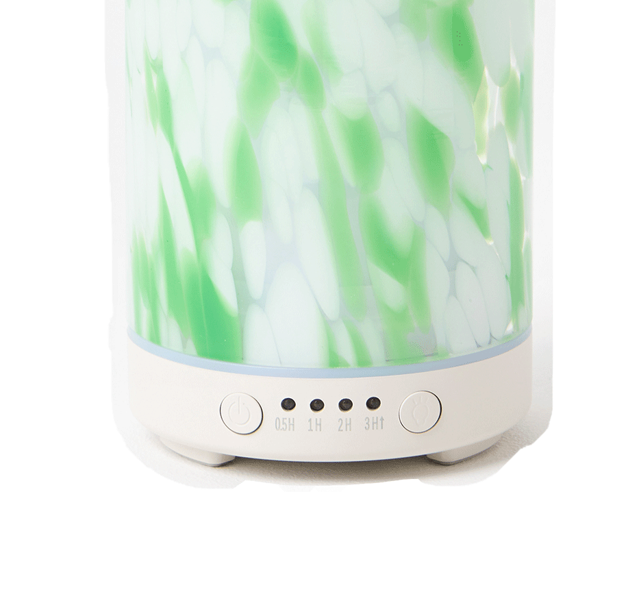 Pintar Green & White Glass Essential Oil Electric Aroma Diffuser