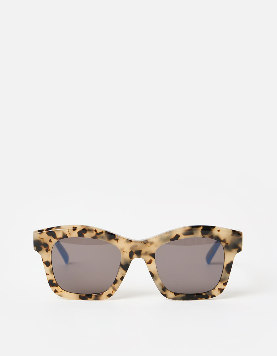 Milky Tort Square Acetate Sunglasses