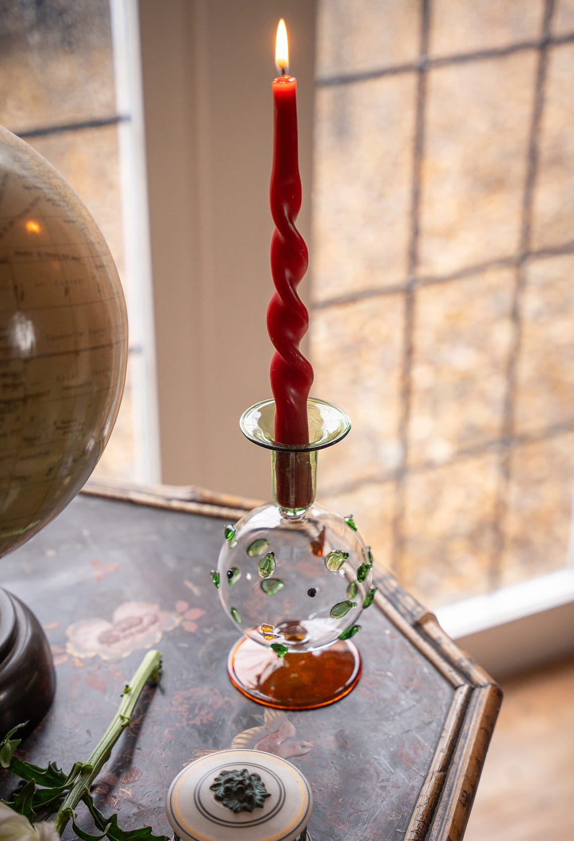 Puffer Fish Glass Candle Holder
