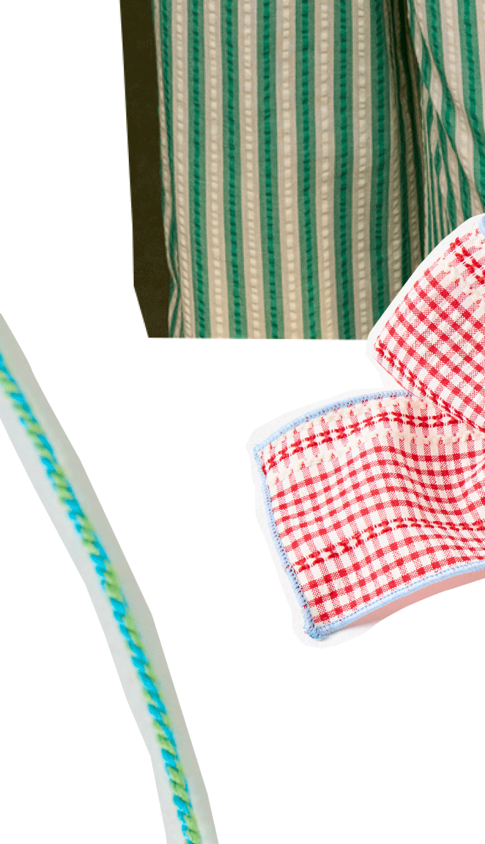 Heather Red Check Bow Scrunchie