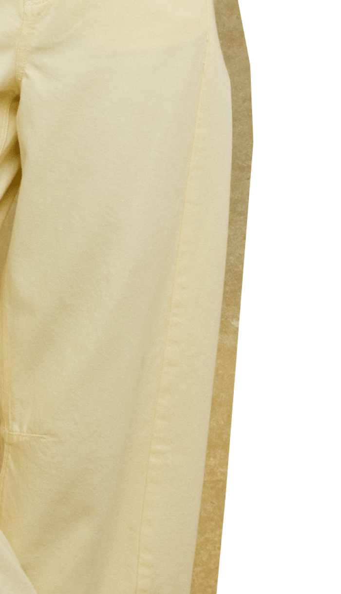 Lemon Yellow Denim Barrel Leg Jeans