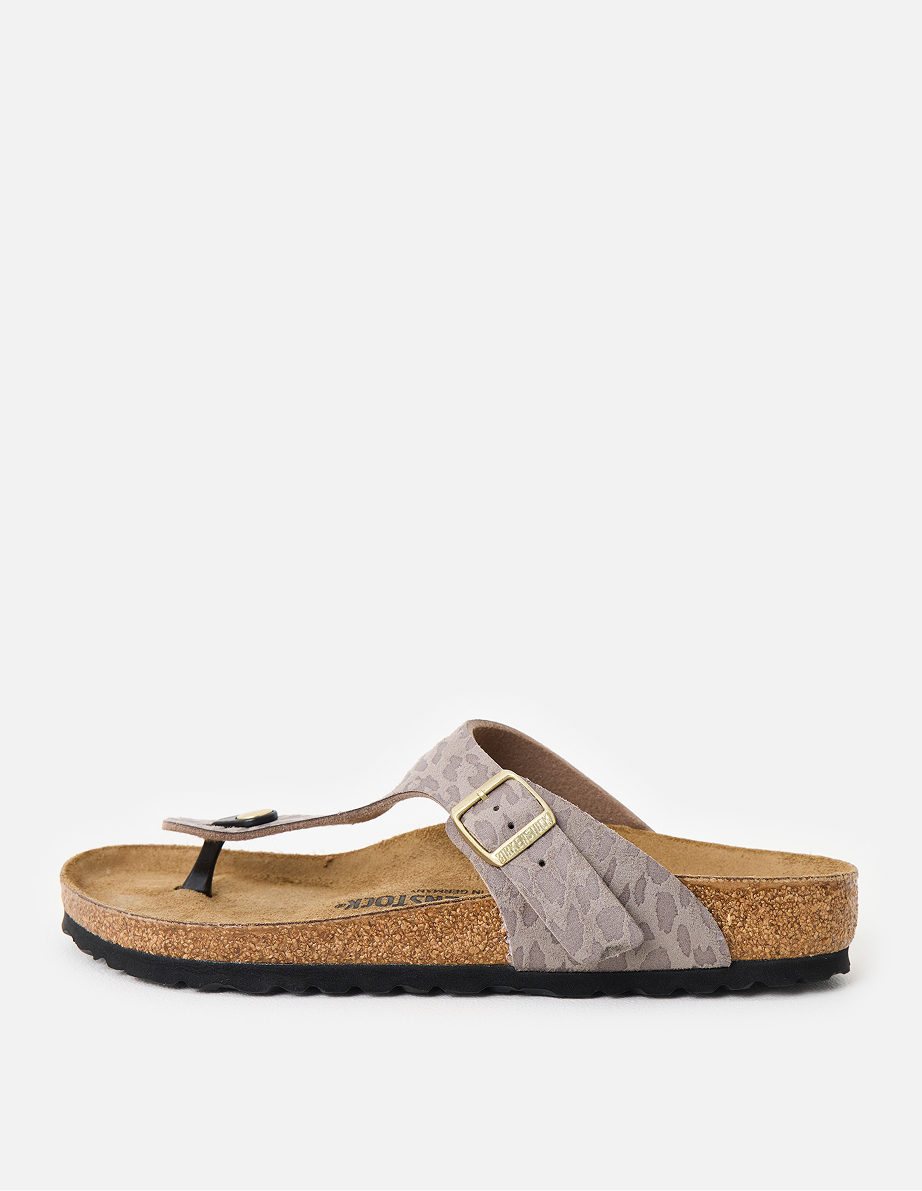 Birkenstock Gizeh Grey Animal Print Sandals