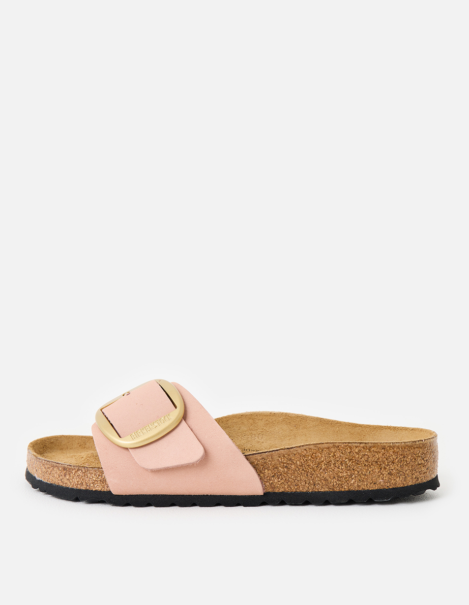 Birkenstock Madrid Big Buckle Pink Nubuck Leather Sandals