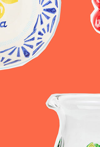 Lemon Ceramic Pasta Bowl