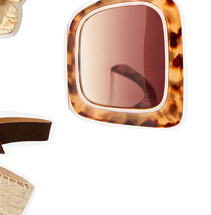 Brown Tort Oversized Square Sunglasses