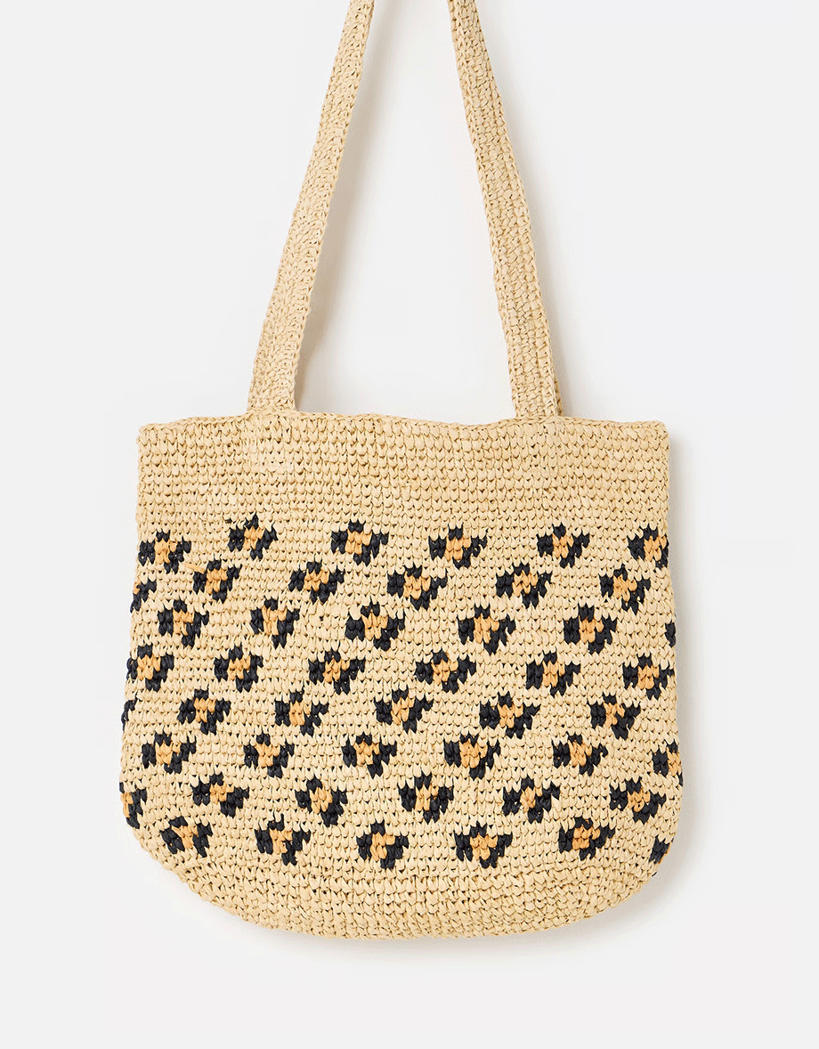 Brown Leopard Print Tote Bag