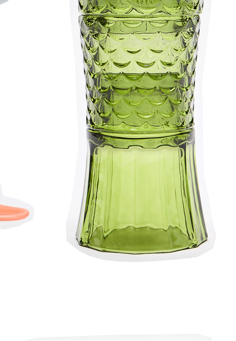 Fish Green Glass Stacking Tumblers Set of Four