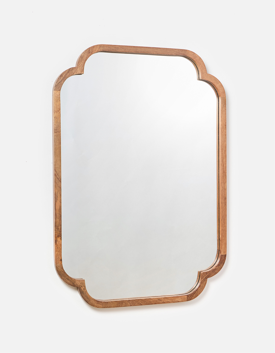 Safira Rectangle Mango Wood Wall Mirror