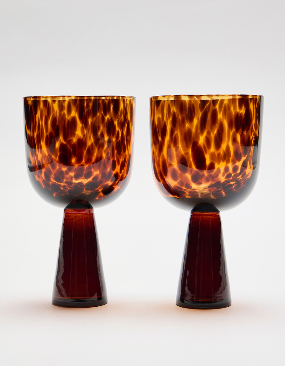 Yara Tortoiseshell Wine Glasses Set of Two