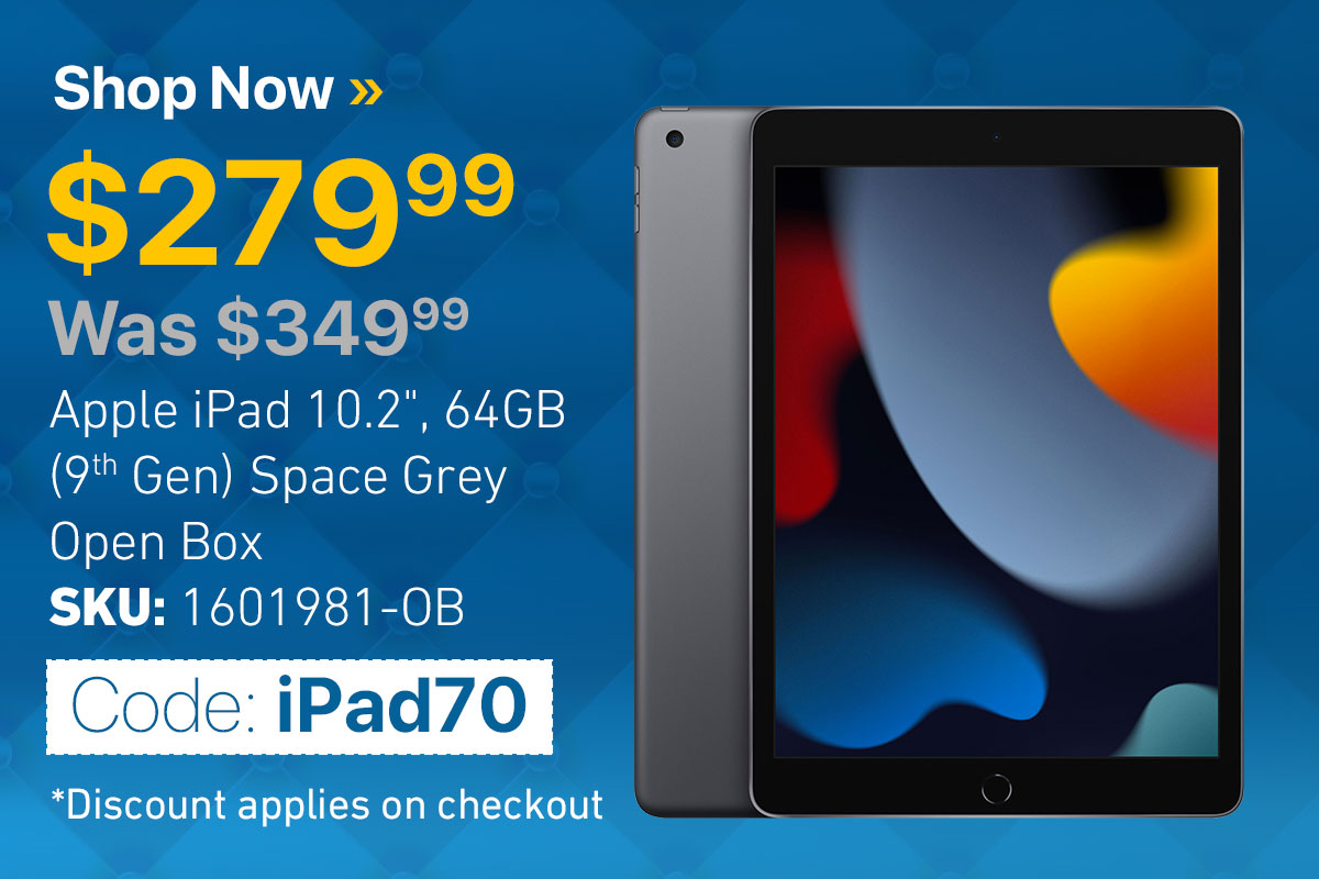 Price Drop! iPad 64GB Space Grey $279.99 - Open Box only!