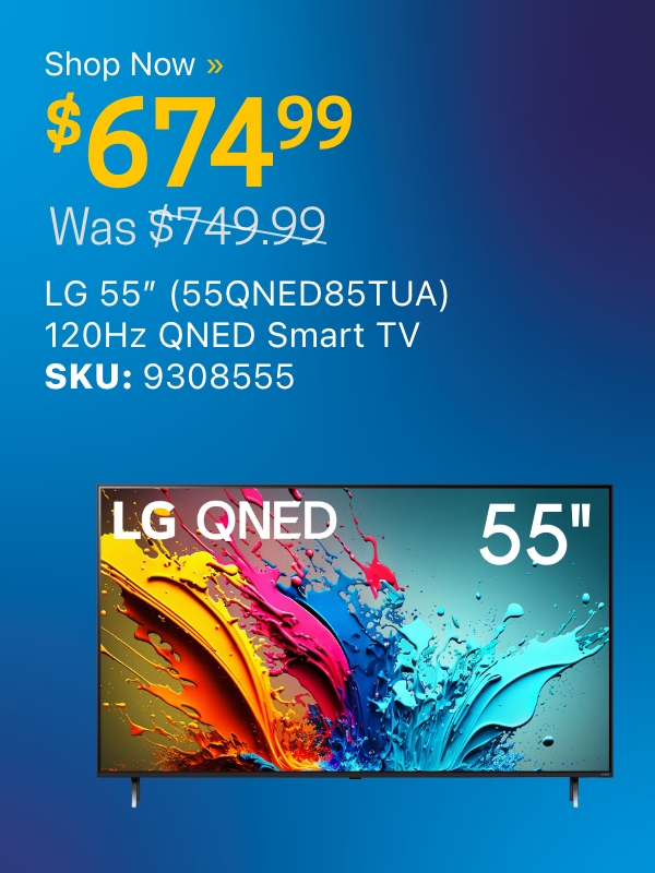 LG 55" (55QNED85TUA) Series / 4K HDR / 120Hz / QNED Smart TV - Open Box (1 Year Warranty)