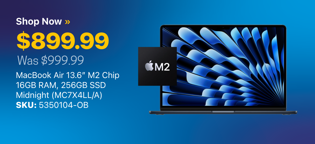 MacBook Air 13.6-in / M2 Chip / 16GB RAM / 256GB - Open Box (1 Year Warranty)