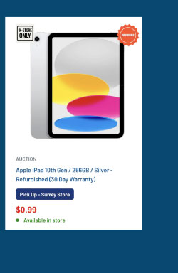 Bid and Win Deals — online tech auctions starting at 99 cents.