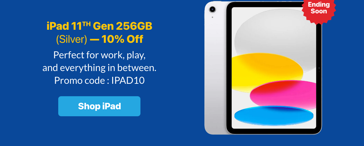 Limited-time offers on Apple Watch, iPad, earbuds, and home tech.