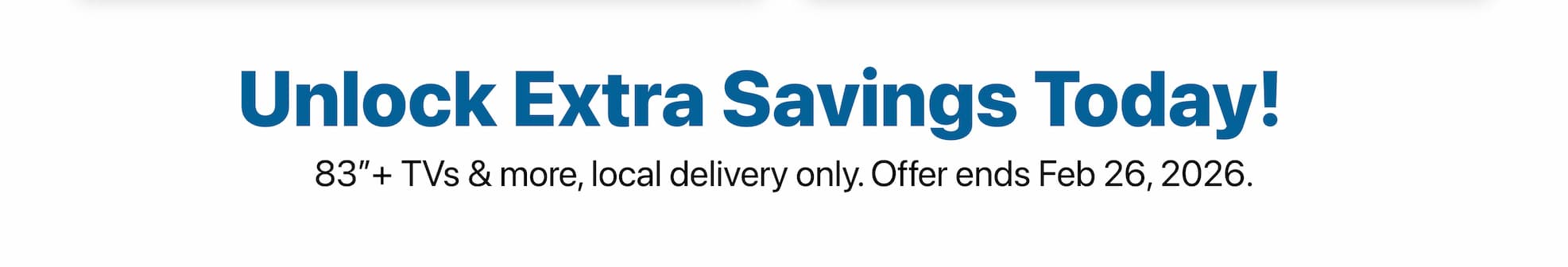 Mega Tech Savings promo banner – discounts on TVs, Soundbars, Apple Watch, and MacBooks, limited-time offer