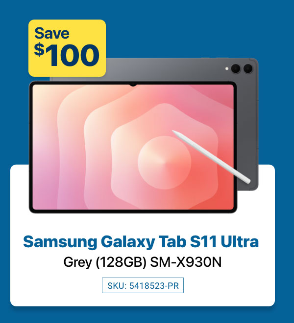Spring tech sale featuring Apple Watch, iPad Air, AirPods Max, and 10% off QLED TVs. Limited-time offer ending April 23, 2026. 