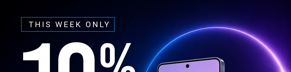 Samsung Galaxy Phones and Galaxy Watches promo banner with 10 percent discount code GALAXY10 