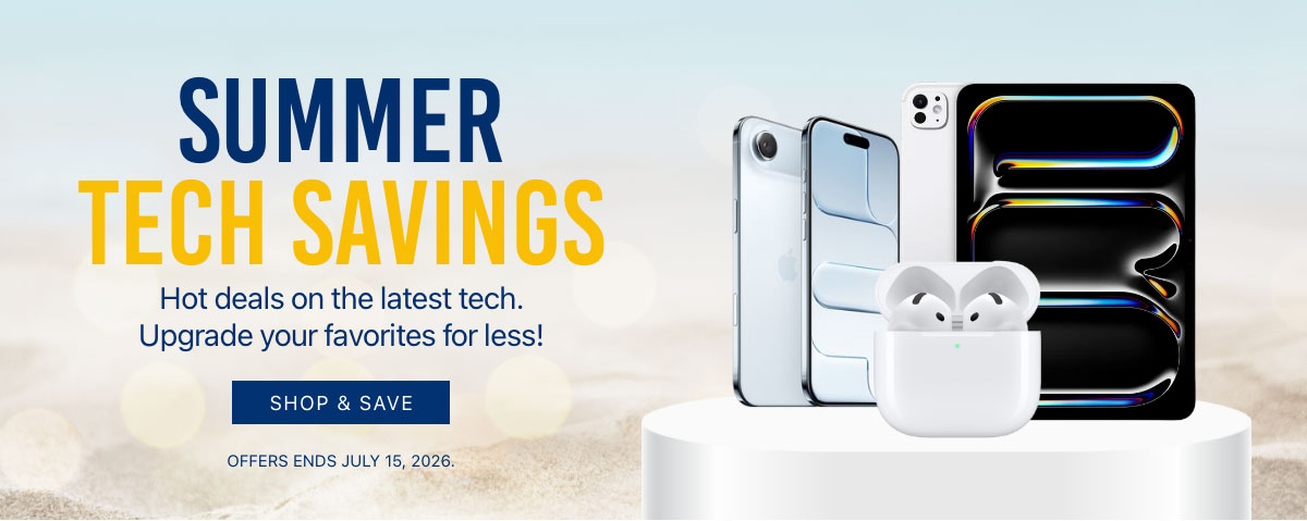 Summer Tech Savings Event featuring iPhone Air, Galaxy Phones, AirPods Max and Apple Watch deals