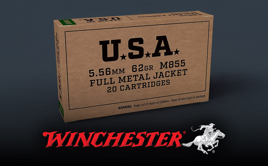 Winchester USA 5.56x45mm NATO 62 Gr FMJ, 20 Rounds