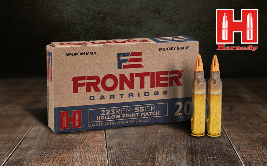 Hornady Frontier .223 Remington Ammo, 55 Grain HP Match, 20 Rounds