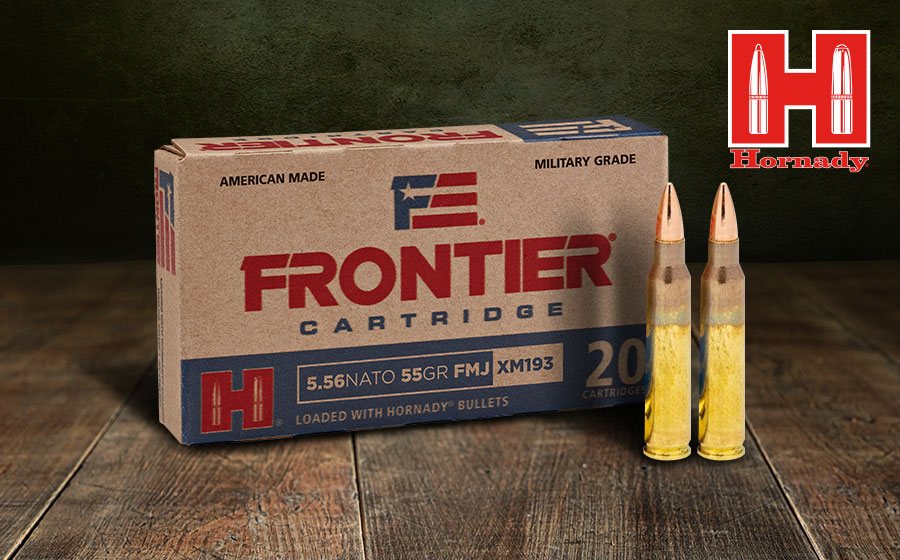 Hornady Frontier 5.56 NATO Ammo, 55 Grain M193 FMJ, 20 Rounds