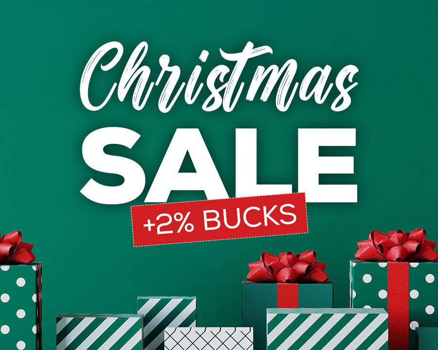 Christmas Sale +2% Bucks