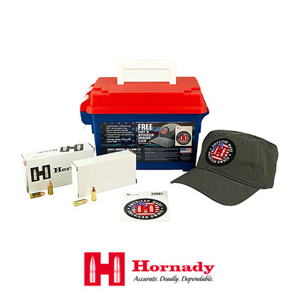 9mm&nbsp;Luger 115 Grain FMJ, 250 Round Ammo Can w/Sticker & Hat