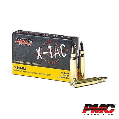 X-TAC 5.56x45mm
NATO 55 Grain FMJ,
20 Rounds