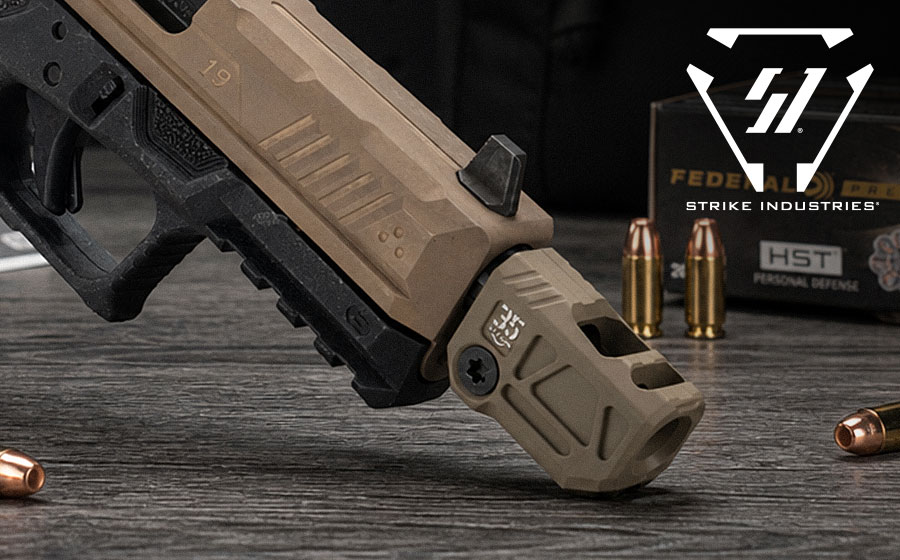 Strike Industries Micro 9mm QUAD V Threaded Compensator