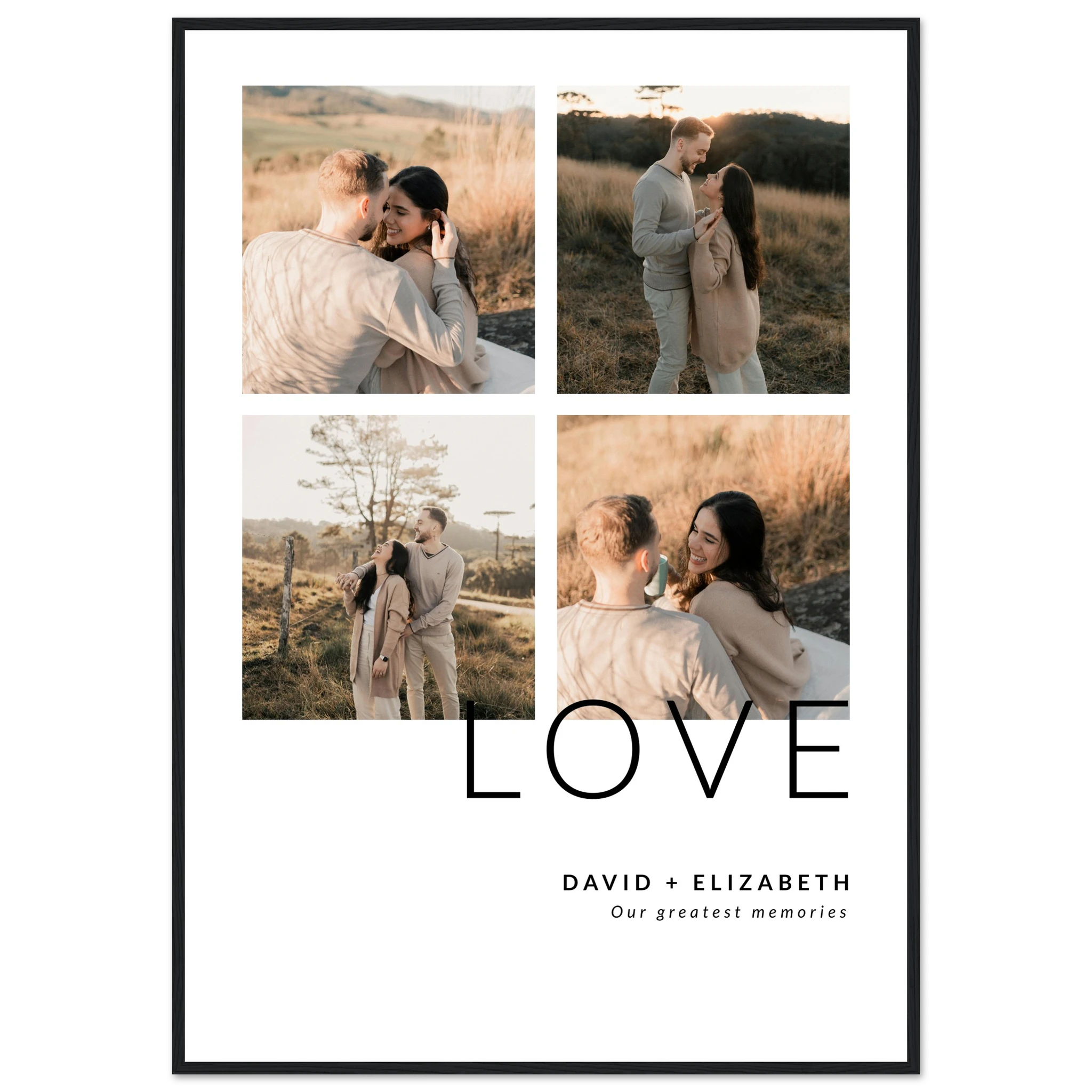 Personalized Photo Poster - Love Captured