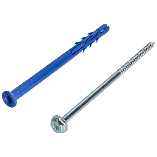 Csavar + tipli, klímatartó konzolhoz, hatlapfejű, peremes fejű (TORX)