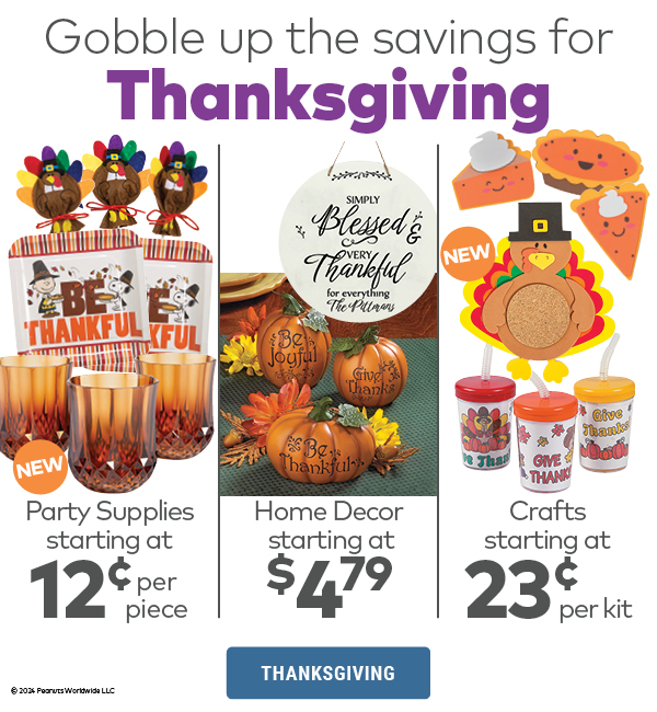 Gobble up the savings for Thanksgiving.