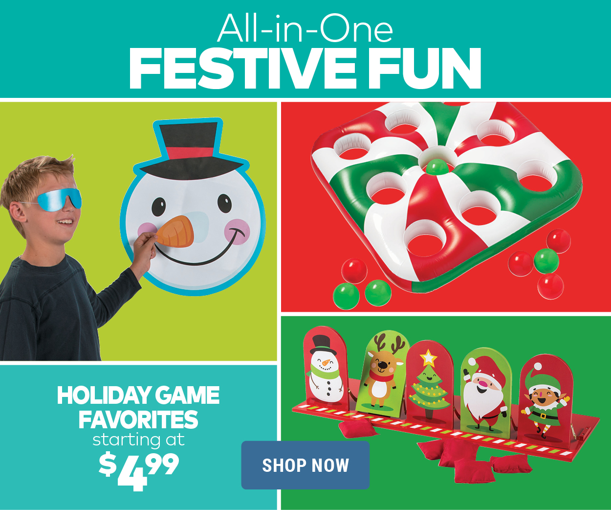 All-in-One Festive Fun. Holiday Game Favorites Starting at $4.99.