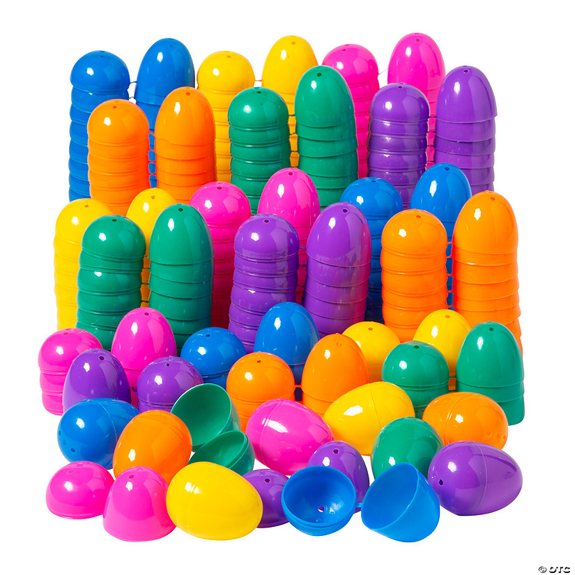 2" Bulk 144 Pc. Colorful Bright Plastic Easter Eggs