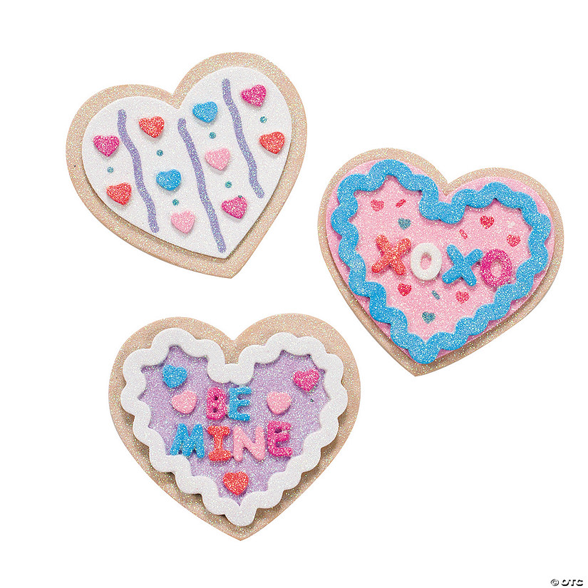 Valentine Cookie Magnet Foam Craft Kit - Makes 12