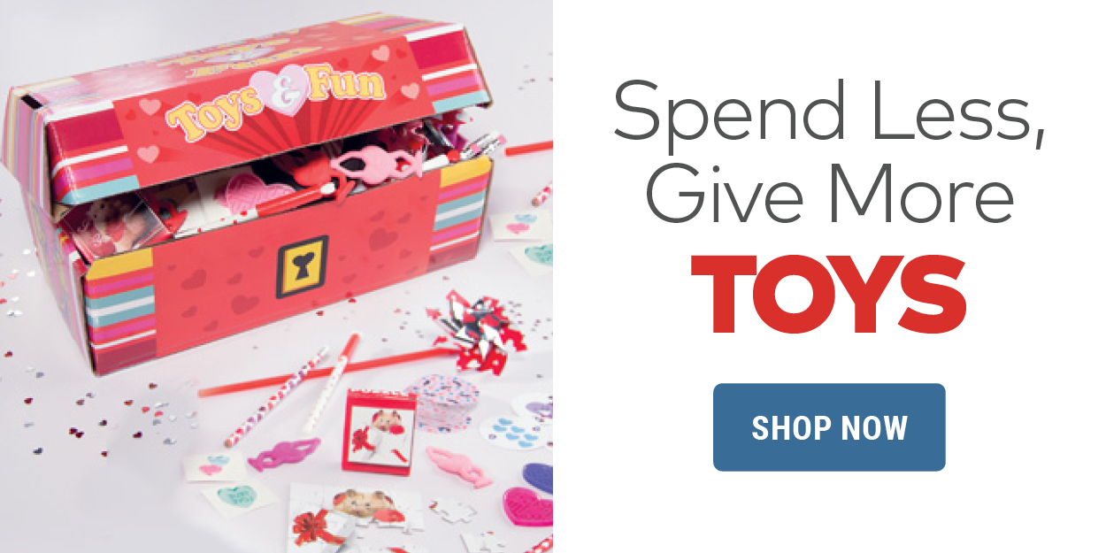 Spend Less, Give More Toys.