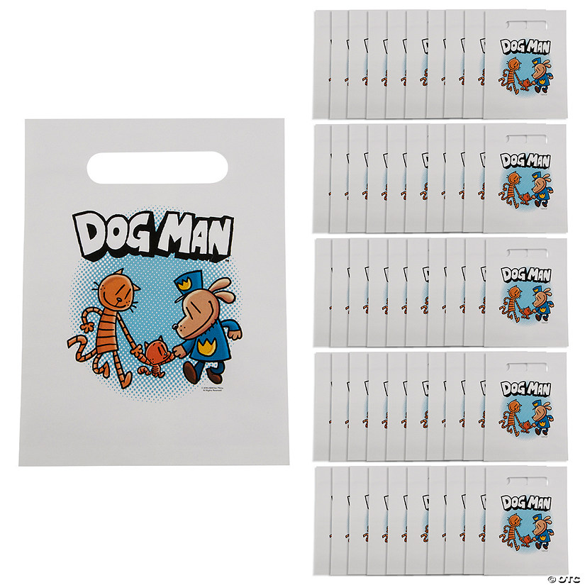 7 1/2" x 10" Bulk 50 Pc. Dog ManTM Party Favor Bags with Cutout Handles