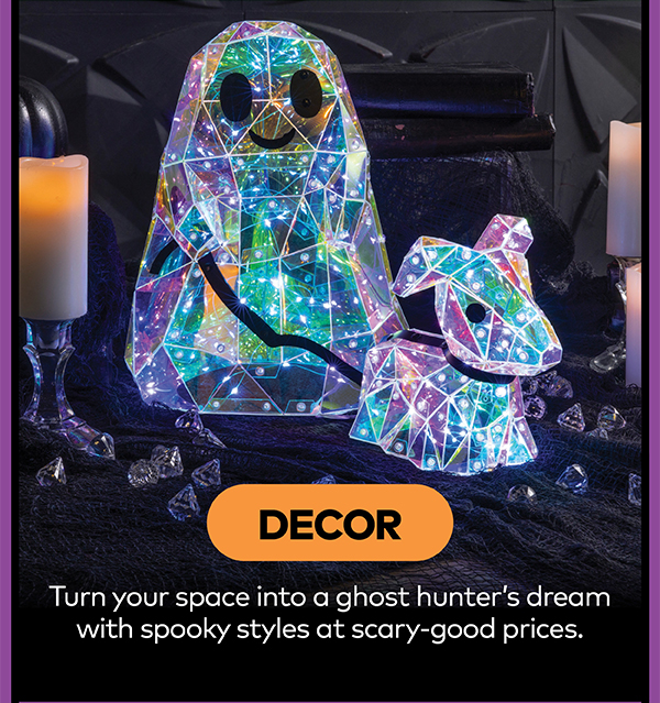 Decor. Turn your space into a ghost hunter's dream with spooky styles at scary-good prices.