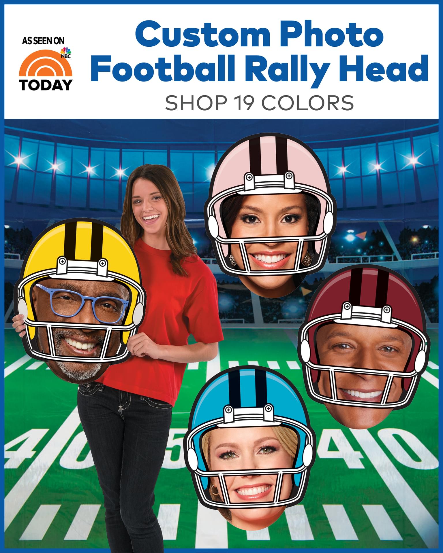 Custom Football Rally Head