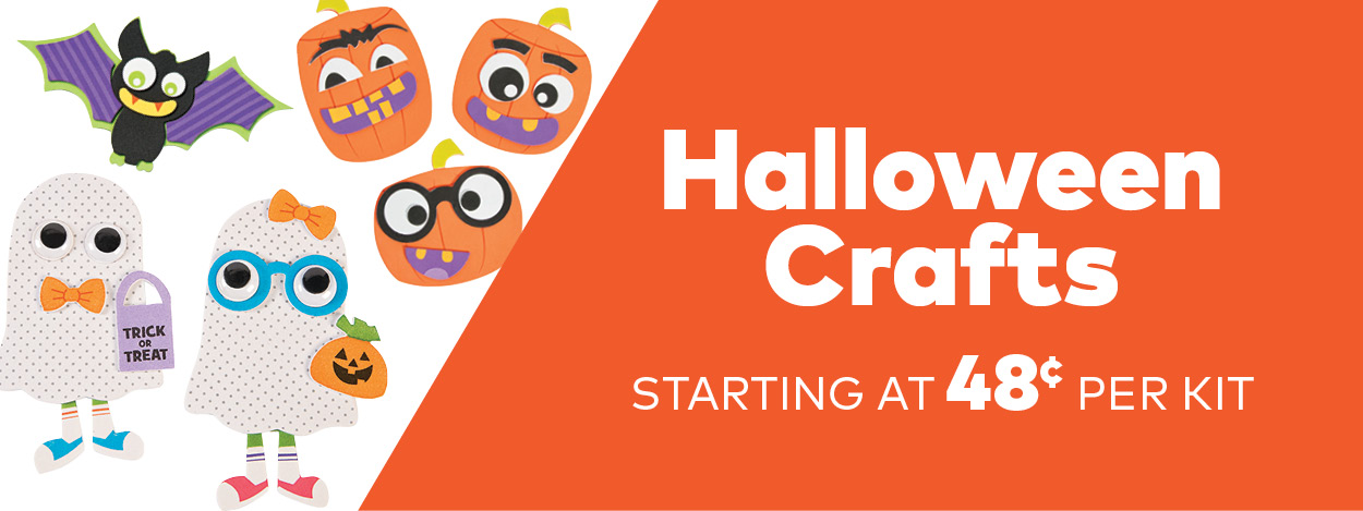 Halloween Crafts Starting at 48 cents per kit