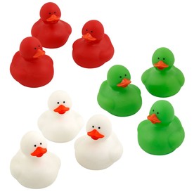 2" Christmas-Themed Vinyl Rubber Ducks Assortment - 36 Pc.