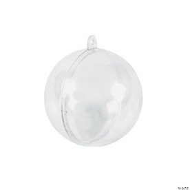 2 1/4" Bulk 48 Pc. DIY Clear Christmas Ball Ornaments