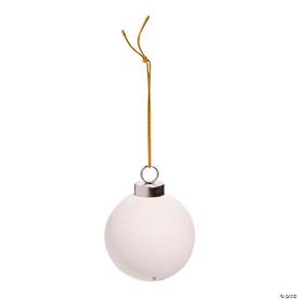 2 1/2" DIY Ceramic 3D Round Christmas Ball Ornaments - 12 Pc.