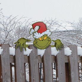 3 Ft. x 20 1/2" Dr. Seuss™ The Grinch Christmas Fence Peeker Decoration